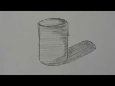 Cómo dibujar un cilindro con sombra con lapiz