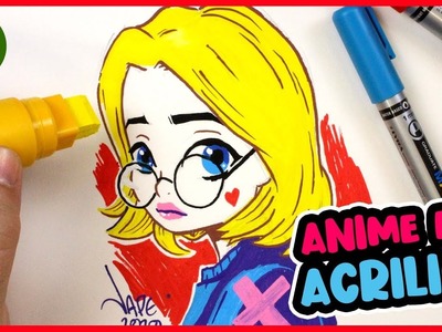 COMO DIBUJAR UNA CARA ANIME Coloreando con rotuladores acrílicos – Como dibujar anime facil