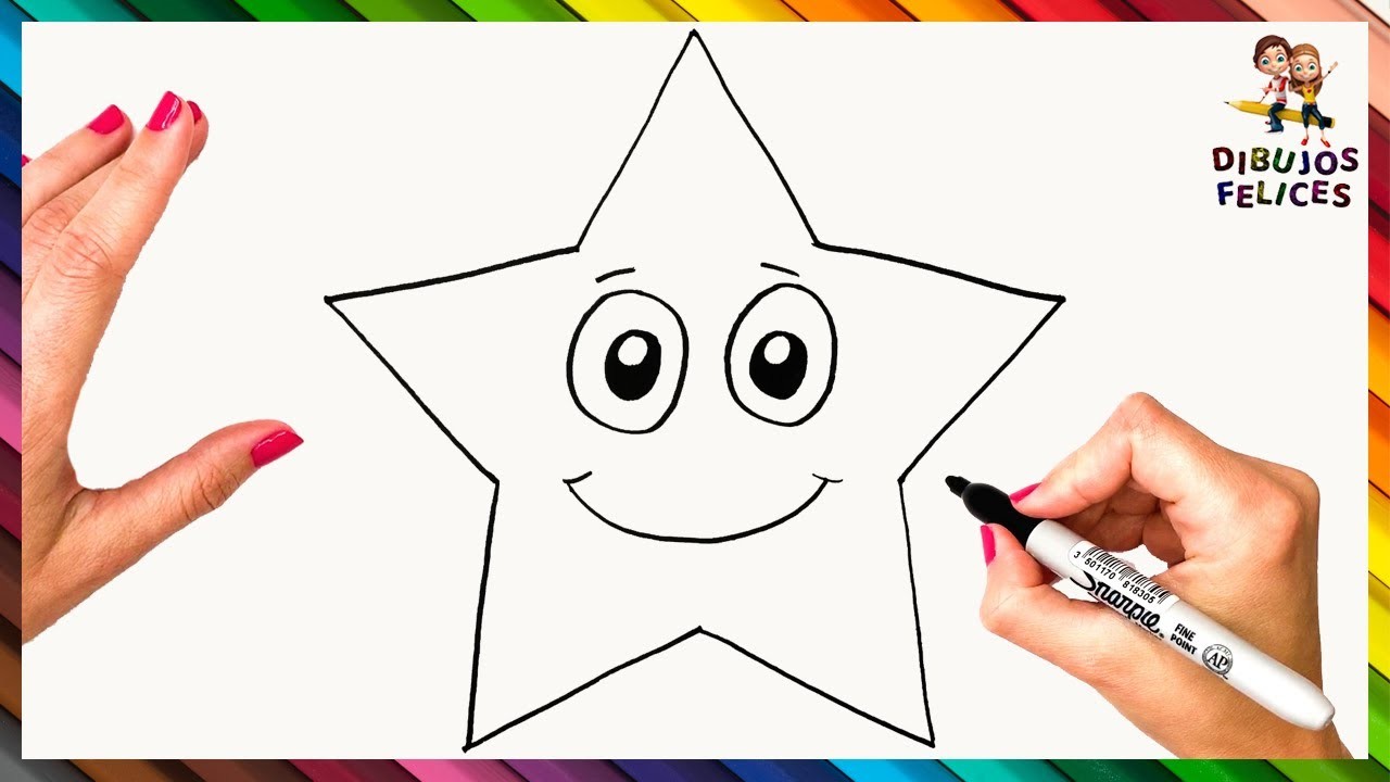 Cómo Dibujar Una Estrella Paso A Paso ⭐ Dibujo Fácil De Estrella