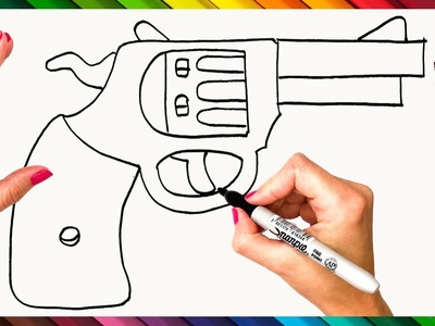 Cómo Dibujar Una Pistola Paso A Paso - Dibujo De Pistola