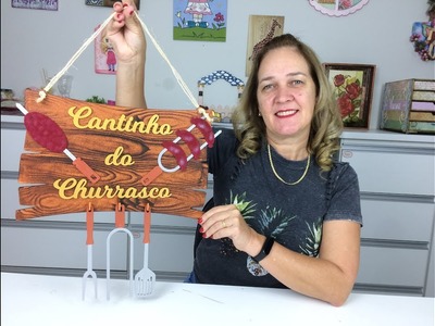 DIY: Placa Cantinho do Churrasco