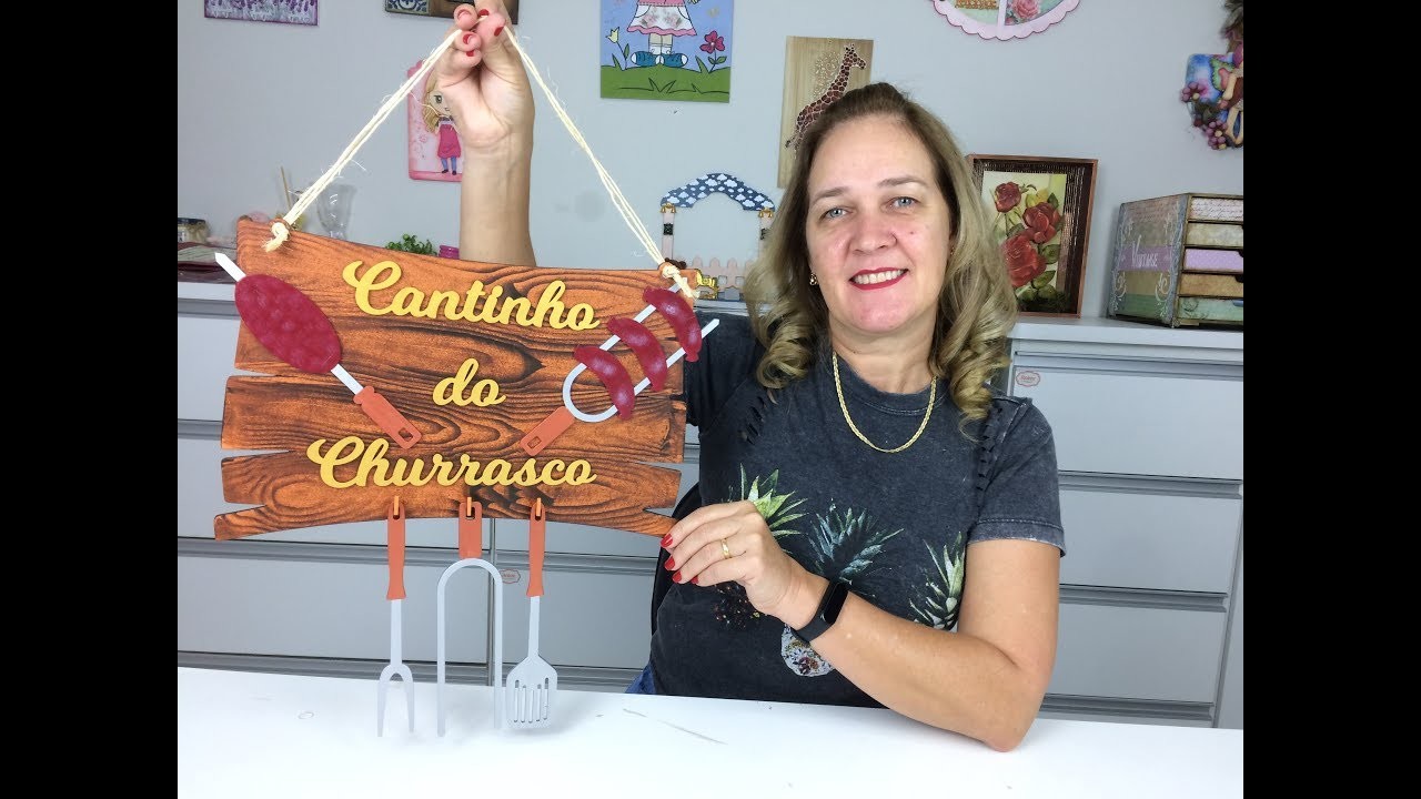 DIY: Placa Cantinho do Churrasco
