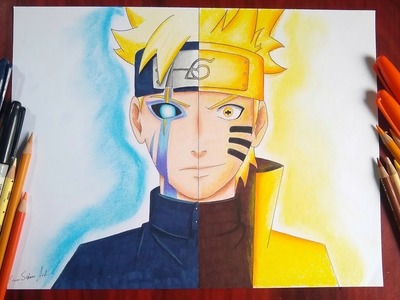 Drawing Boruto y Naruto. Como dibujar a Boruto y Naruto