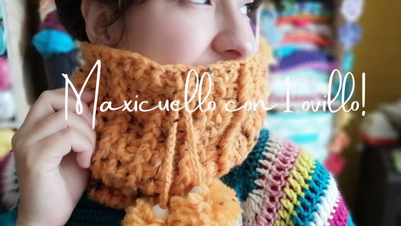 Maxi cuello tejido a crochet paso a paso tutorial