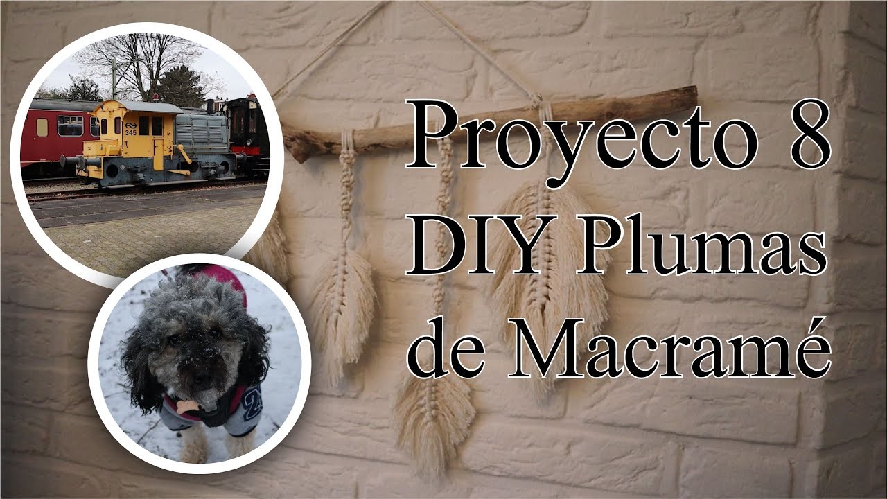 DIY | COLGANTE PLUMAS DE MACRAMÉ | ESTACIÓN DE TREN TRANSFORMADA | MEXICANO EN PAISES BAJOS