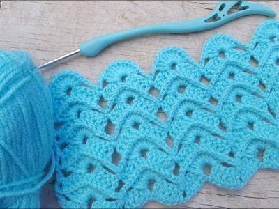 Puntos altos en relieve tejido a crochet paso a paso