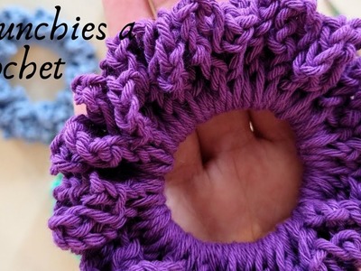 Scrunchies fáciles a Crochet - coleteros a ganchillo