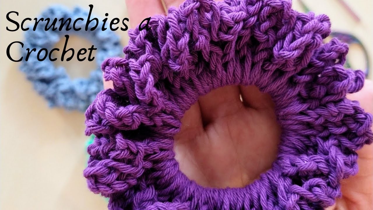 Scrunchies fáciles a Crochet - coleteros a ganchillo