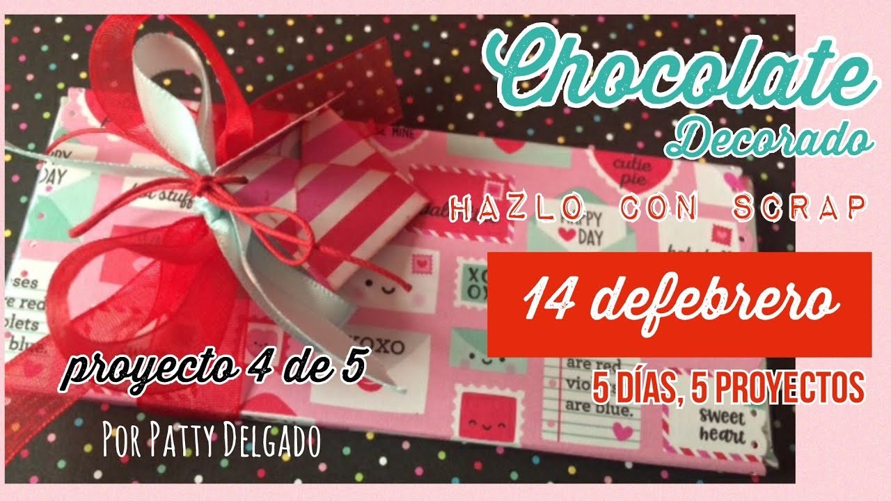 Chocolate Decorado, muy fácil para regalar el 14 de Febrero