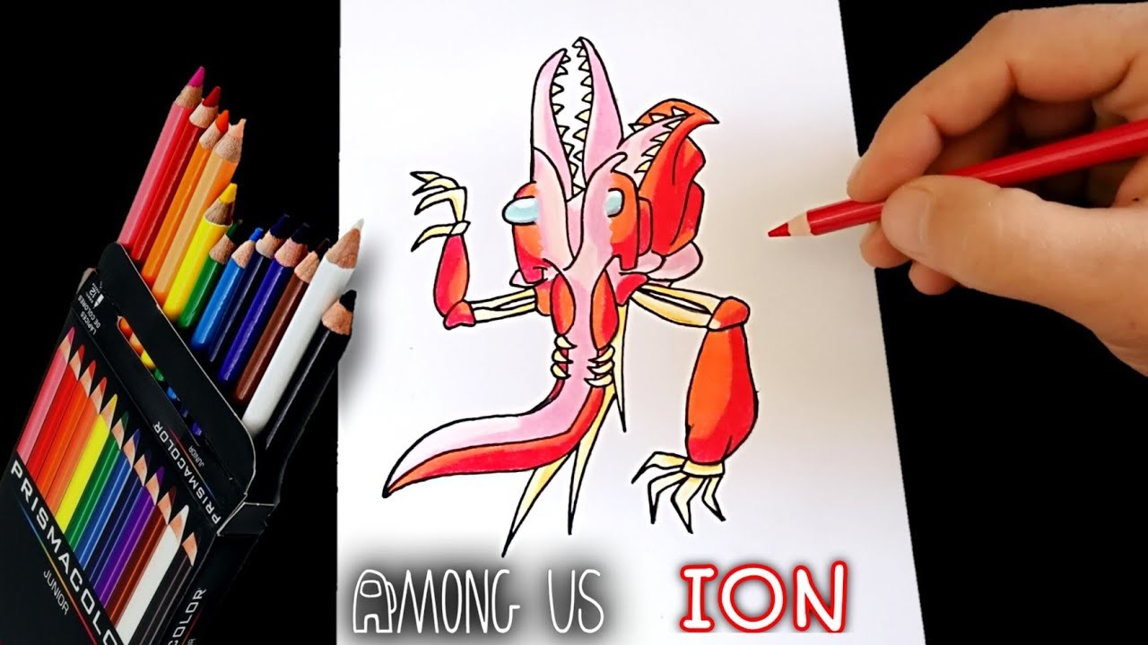 COMO DIBUJAR A ION (DIOS IMPOSTOR) DE AMONG US | how to draw among us ion impostor god