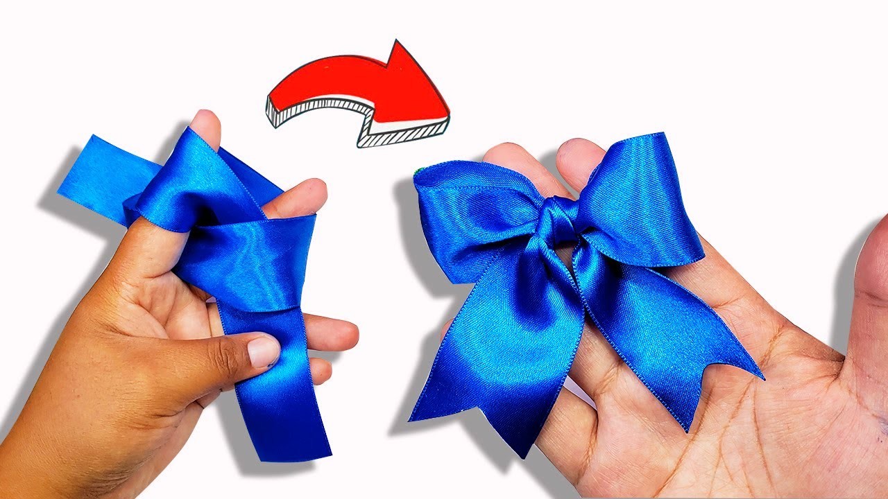 Como hacer moños con los dedos | DIY bow with ribbon  | Como hacer un listón con cinta de raso
