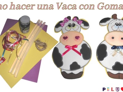 Como Hacer una Vaca goma eva, foamy, microporoso para decorar tu nevera | Manualidades | DIY Crafts