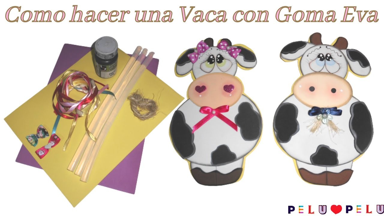 Como Hacer una Vaca goma eva, foamy, microporoso para decorar tu nevera | Manualidades | DIY Crafts