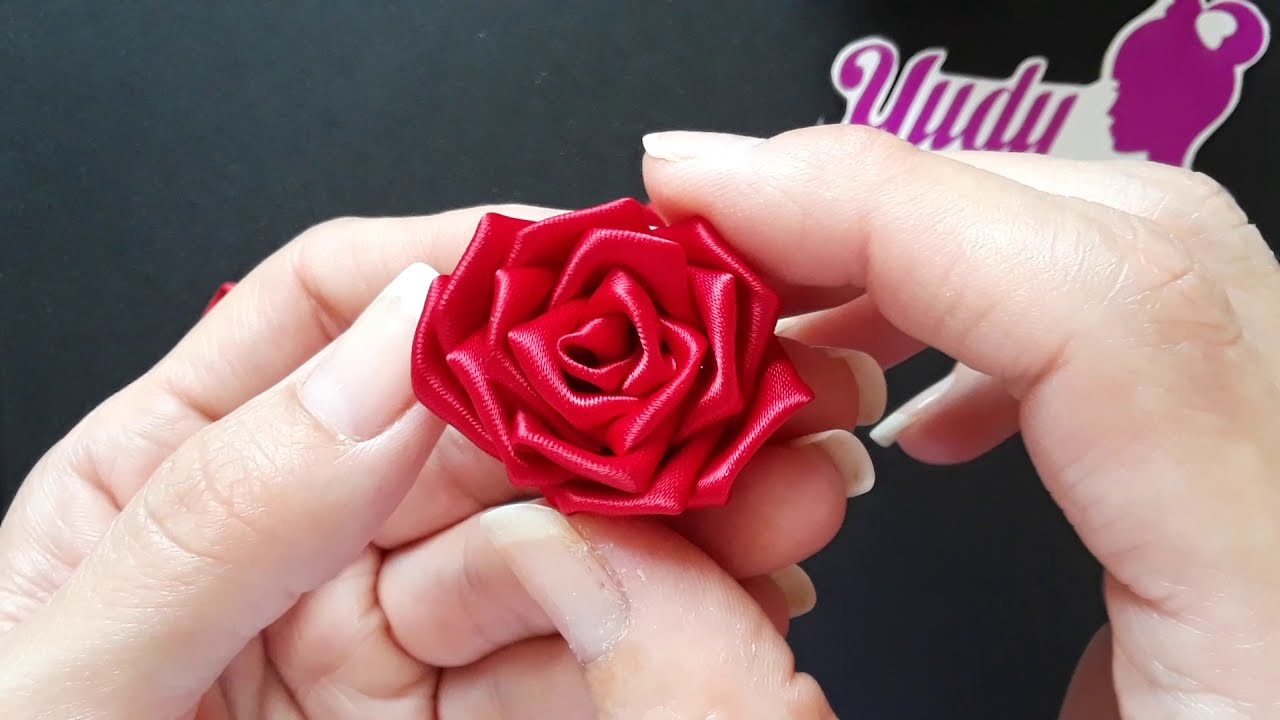 Moño con Rosa de Satin para Niñas paso a paso | DIY Ribbon Bow and Rose | Laço com Flor de Cetim