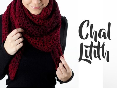 Cómo tejer un chal bufanda calado a crochet - #chalbufandalilith
