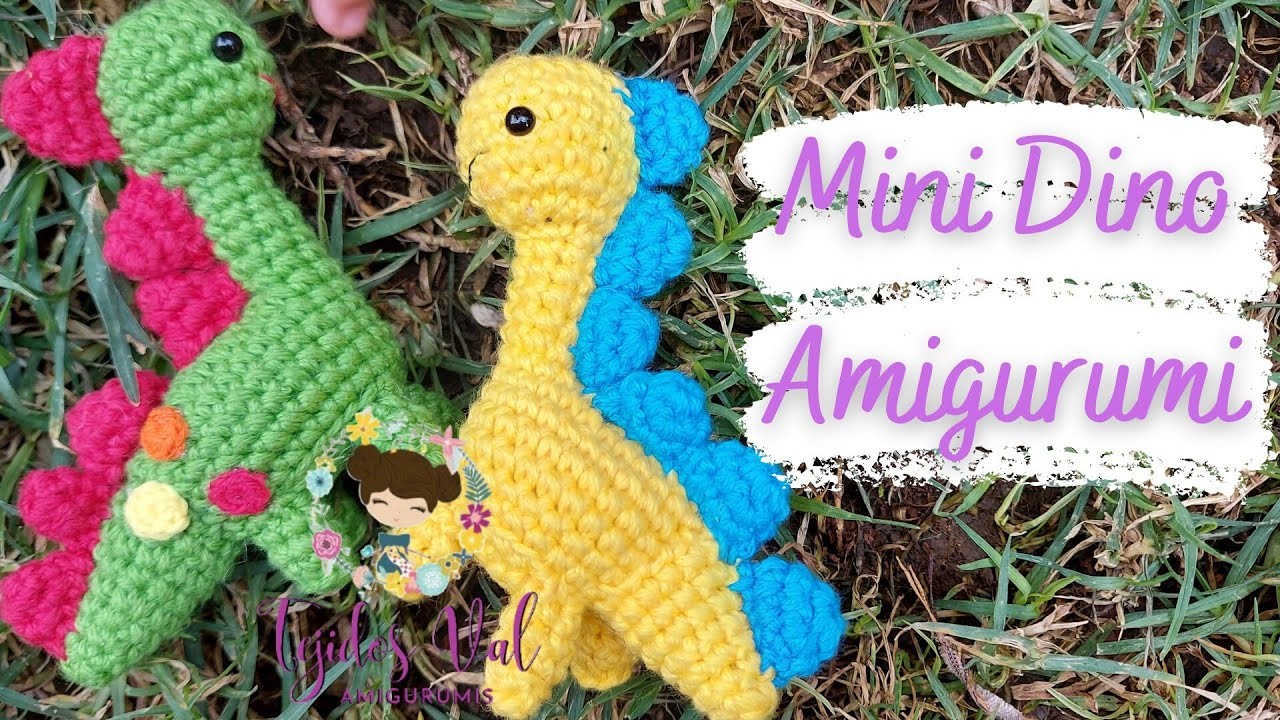 Dinosaurio amigurumi || Mini dino a crochet || Fácil de hacer || Llavero amigurumi