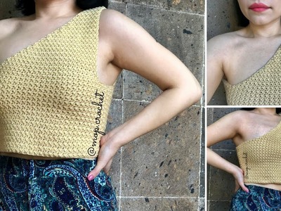 Top a Crochet | Un hombro | Punto Suzette | Diestra