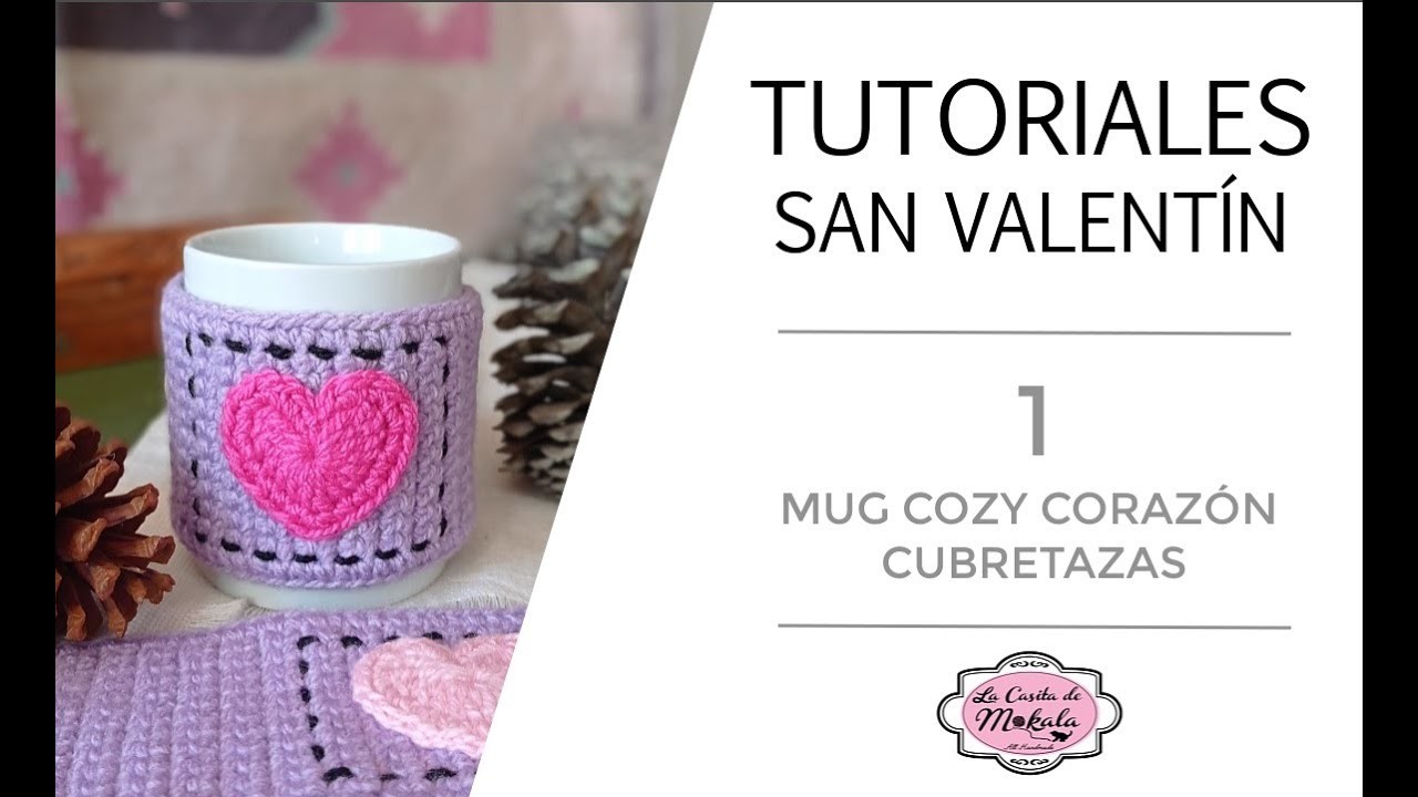 ???? TUTORIAL DE SAN VALENTÍN 1: CUBRETAZAS Corazón a Crochet | Crochet Valentine´s MUG COZY