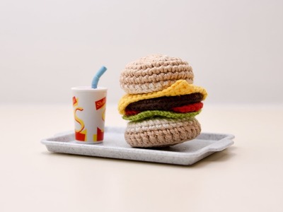Amigurumi | como hacer una hamburguesa en crochet | Bibi Crochet