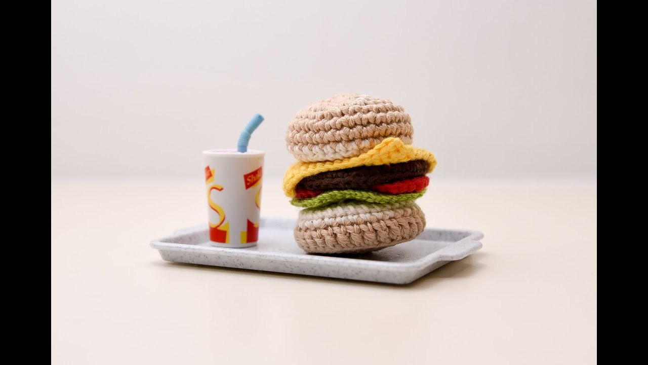 Amigurumi | como hacer una hamburguesa en crochet | Bibi Crochet