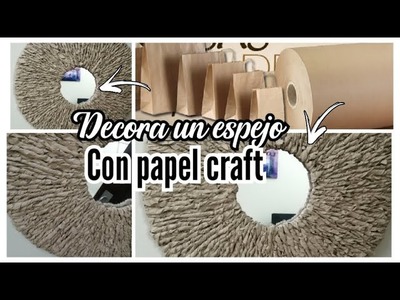✴️ Como decorar un ESPEJO ????. super fácil y ECONOMICO de hacer. papel CRAFT