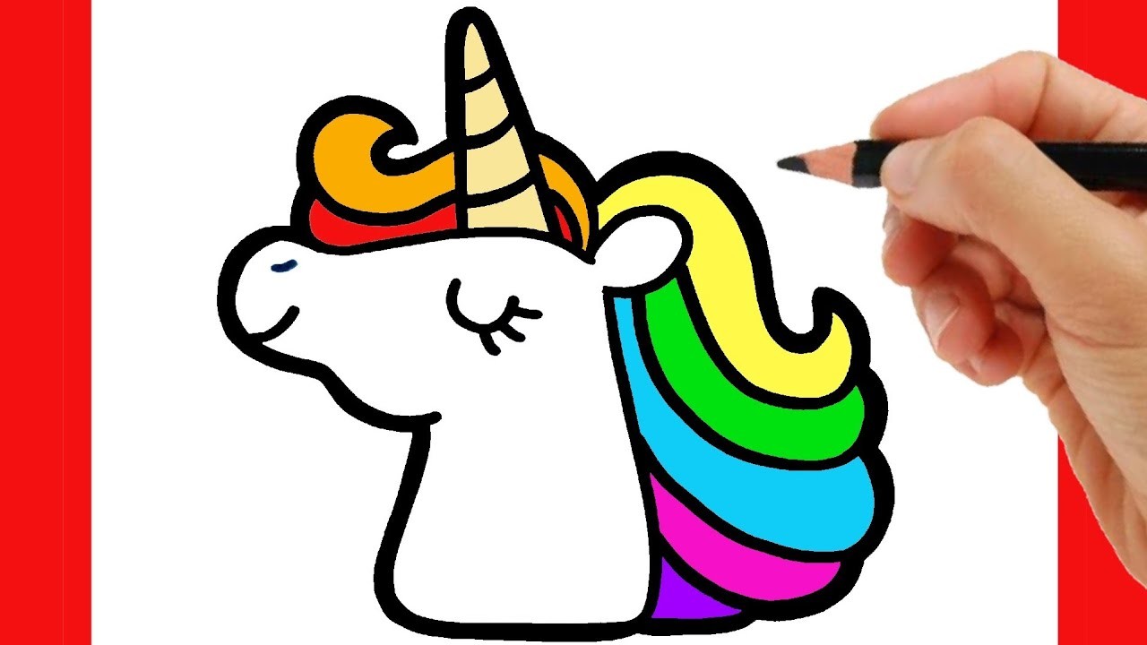 Como dibujar un unicornio facil paso a paso