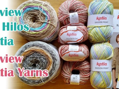 [ENG SUB] Review Katia Yarns -Cotton Linen Acrylic Yarns - Review de variedad de Hilos Katia