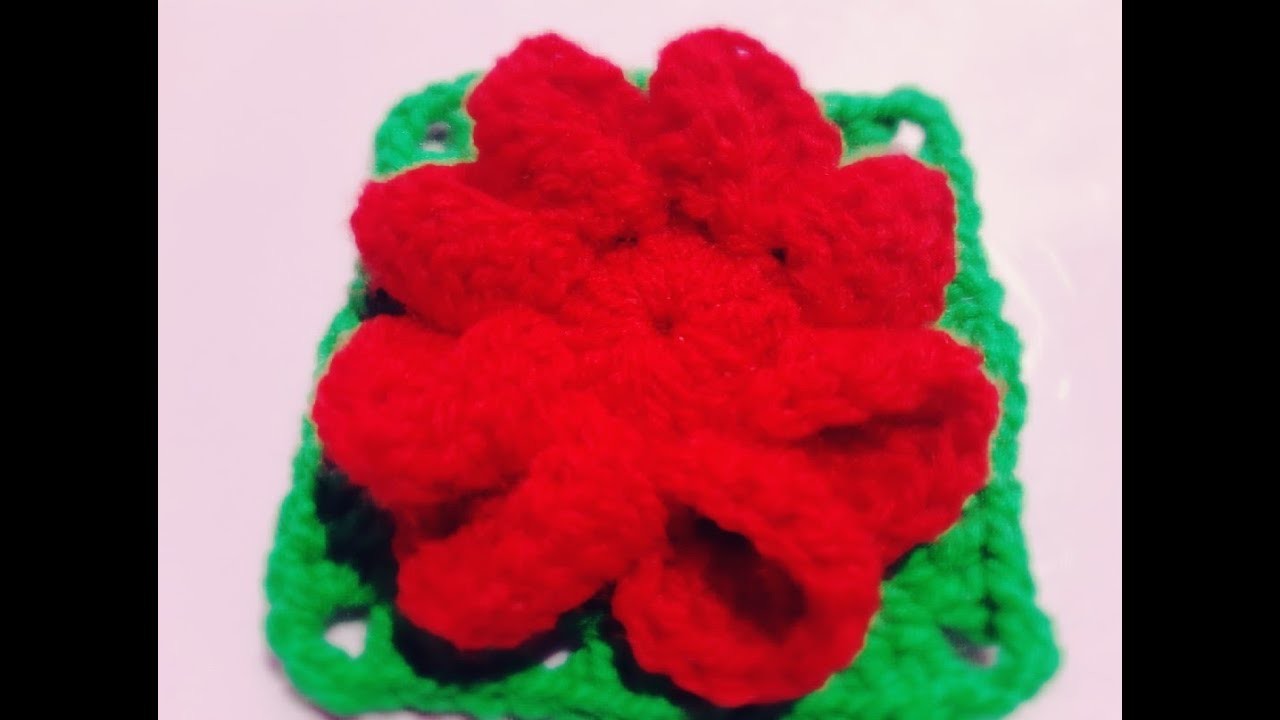 Rosa Caracol Tejida A Crochet