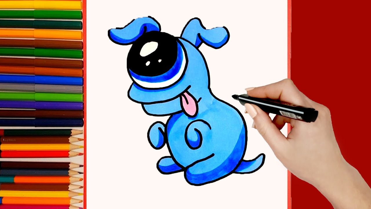 Cómo dibujar Perro Mascota con Among Us ???? How to draw Pet Dog with Among Us