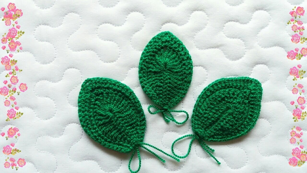 Como Tejer Hojas a Crochet #3(Tutorial Paso a Paso)