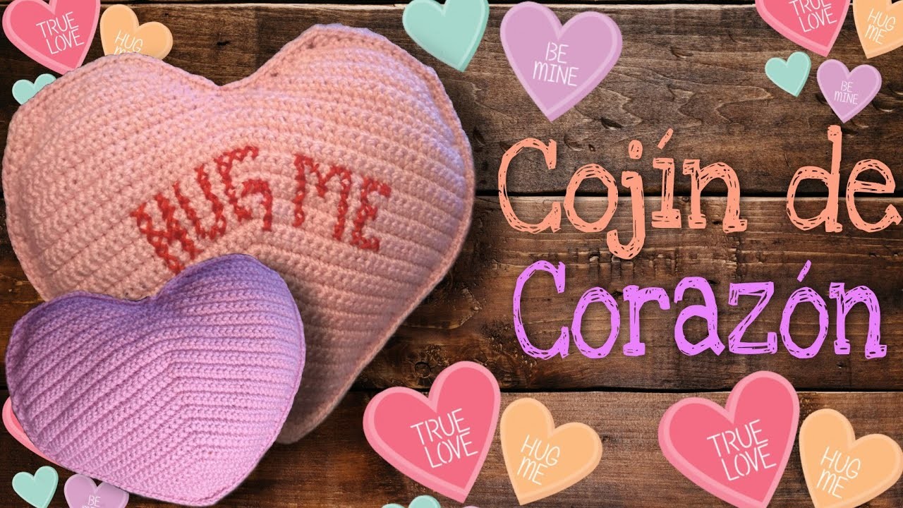 Cojín de Corazón ♥️ de caramelo de San Valentín a crochet