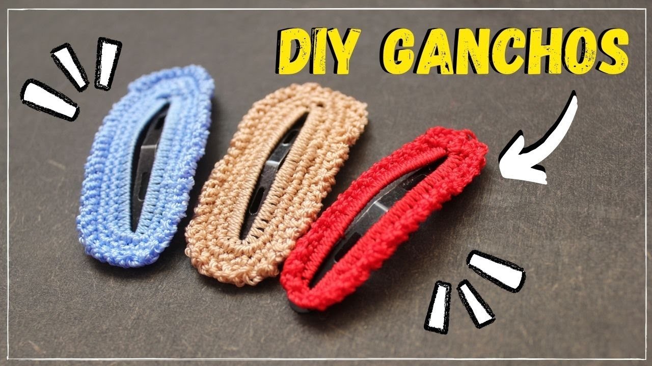 DIY GANCHOS para el CABELLO a crochet FÁCIL ???????? | Crochet hair clip