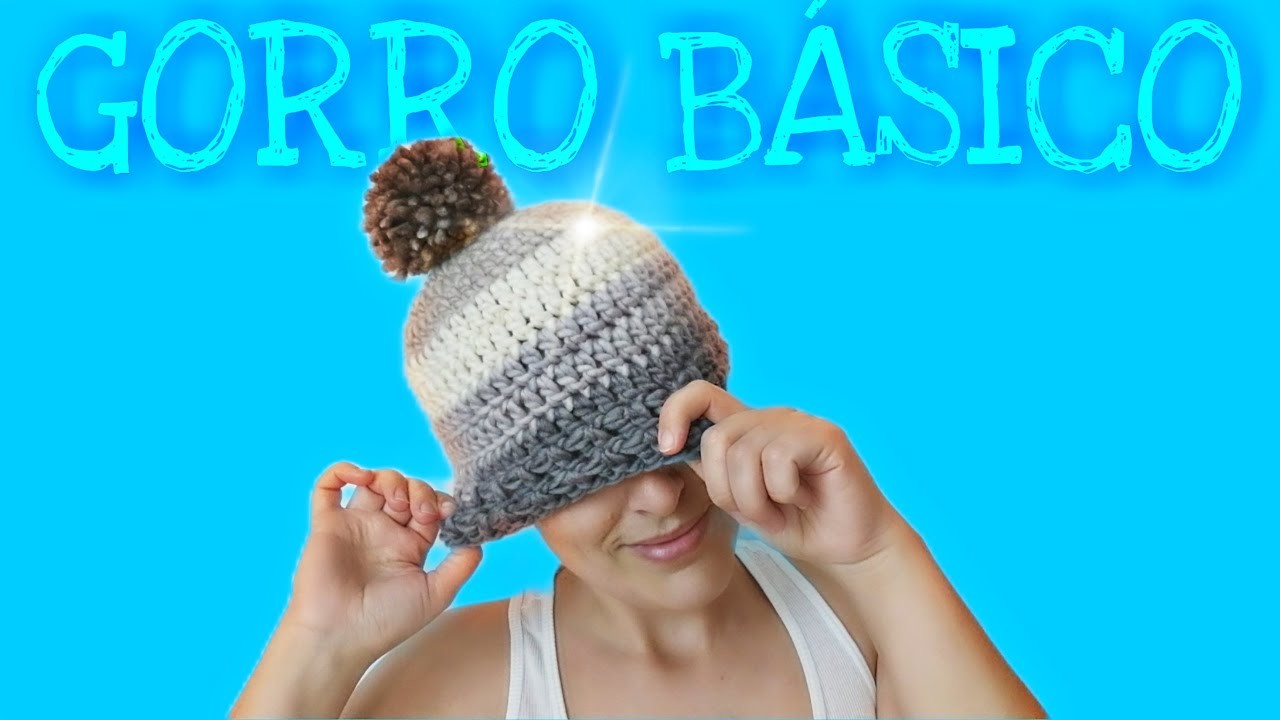 Gorro BÁSICO [a Crochet]  ???? FÁCIL❤️ principiantes | PATRÓN GRATUITO