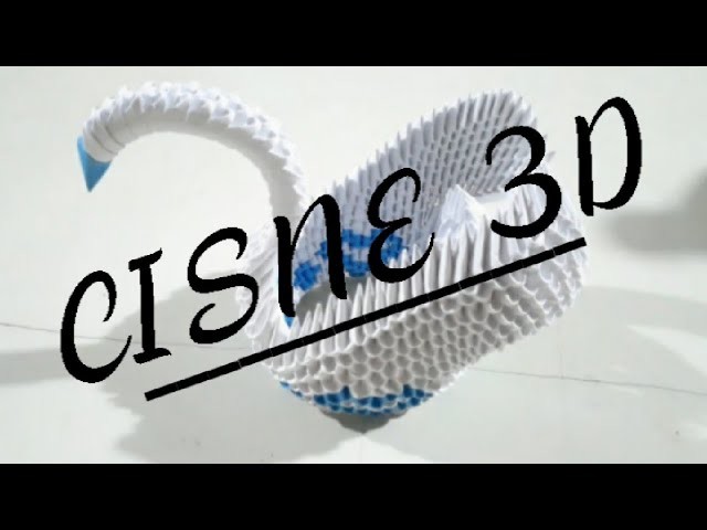 Cisne con Origami 3D