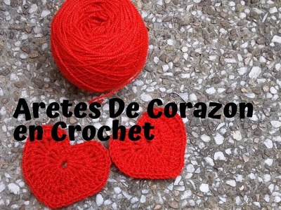 Como Hacer Aretes de corazon en Crochet