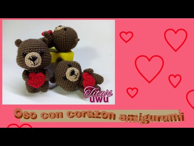 Oso con corazon amigurumi❣️