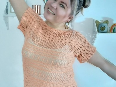 Blusa Delia tejida a crochet