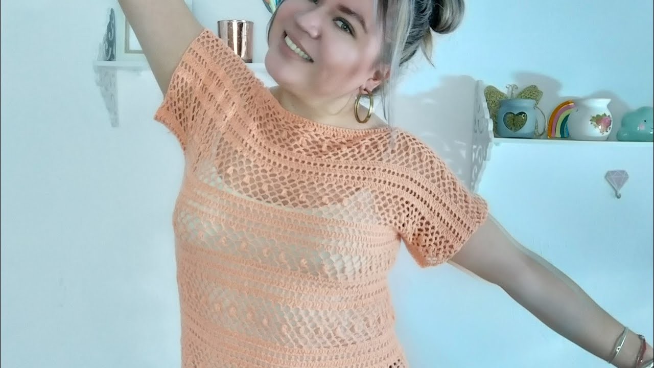 Blusa Delia tejida a crochet
