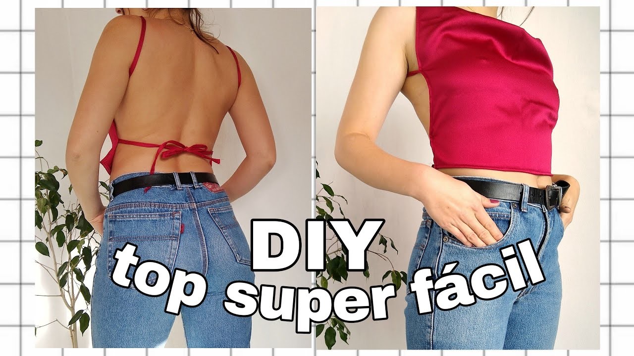 DIY CROP TOP - cómo hacer un top *SUPER FÁCIL