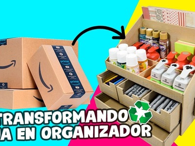ORGANIZADOR DE CARTÓN PARA SCRAPBOOKING|Manualidades Reciclaje