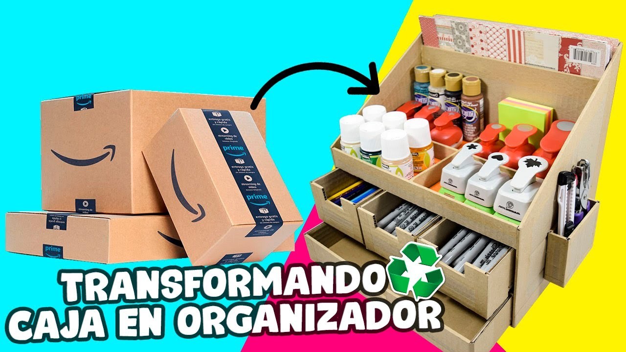 ORGANIZADOR DE CARTÓN PARA SCRAPBOOKING|Manualidades Reciclaje