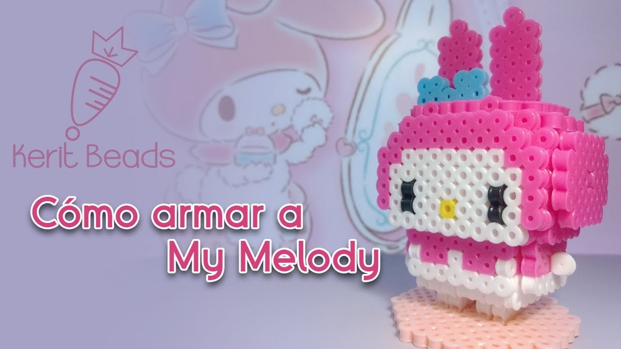 Cómo armar a My Melody de Sanrio con perler | artkal | hama | iron beads || (Kerit Beads)