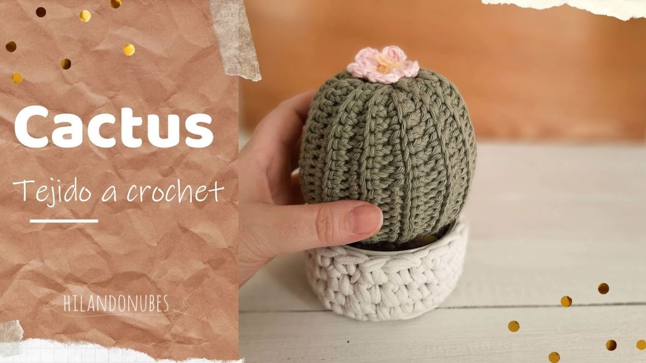 Como hacer un cactus de crochet o ganchillo  ????????