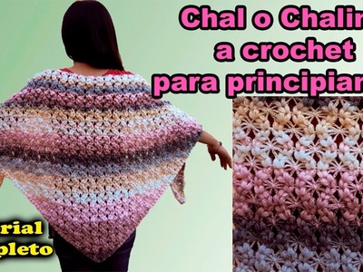 Elegante capa triangular a crochet paso a paso | Poncho tejido a crochet