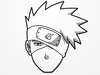 How to draw KAKASHI (Naruto) step by step, EASY