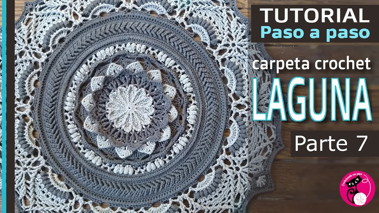 Parte 7: Carpeta LAGUNA, (versión Beta de prueba) Carpeta mandala crochet EN ESPAÑOL! Paso a paso