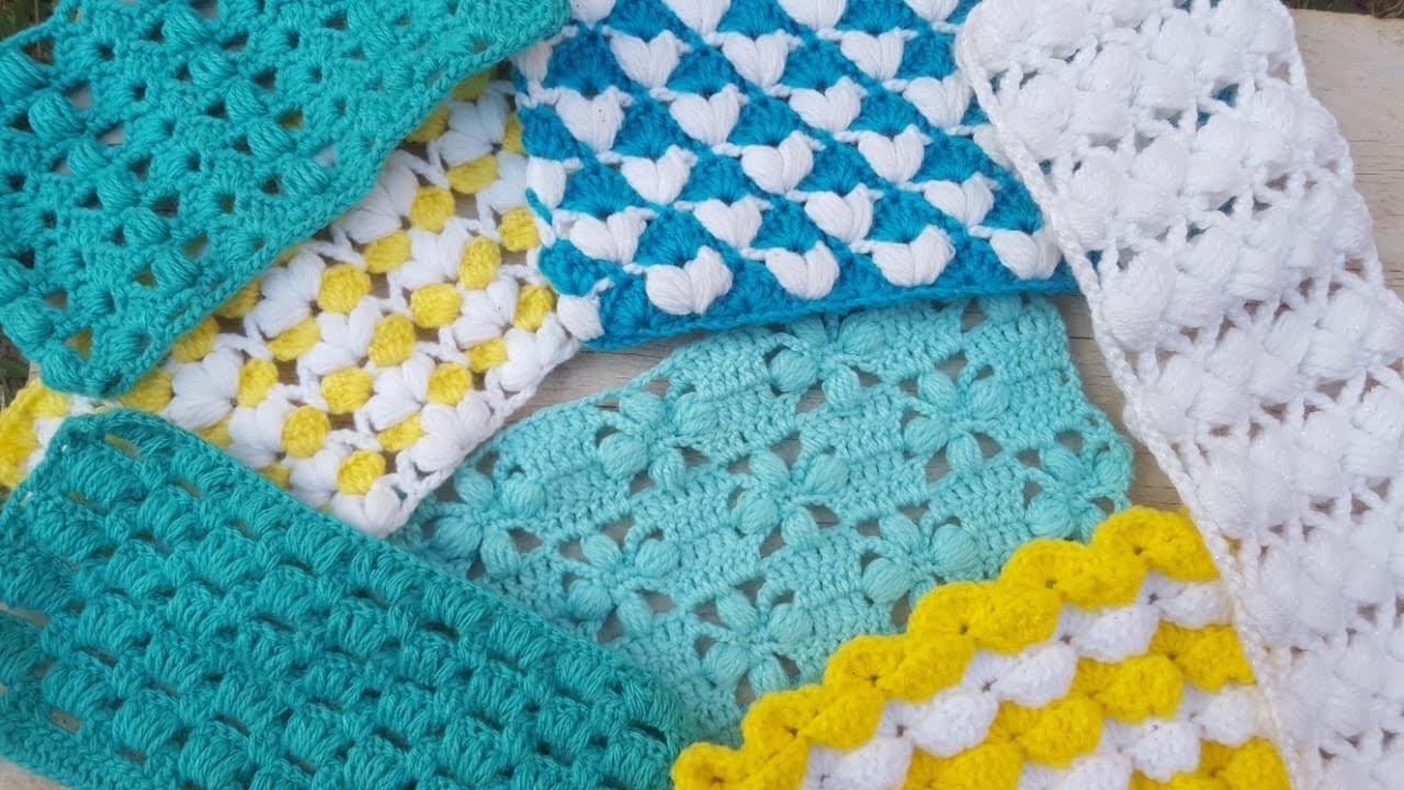 15 modelos de puntadas a crochet muy lindas y fáciles de tejer