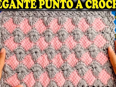 Elegante punto a crochet para mantas, tapetes, colchas, chalecos, bufandas, "Todo en crochet"