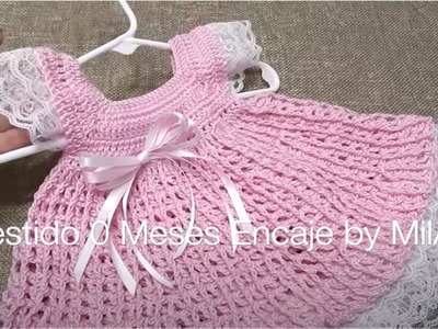 Vestido Crochet 0 meses Encaje (Acción cc)