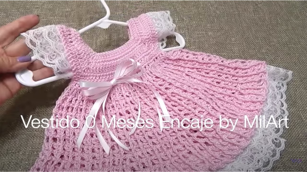 Vestido Crochet 0 meses Encaje (Acción cc)